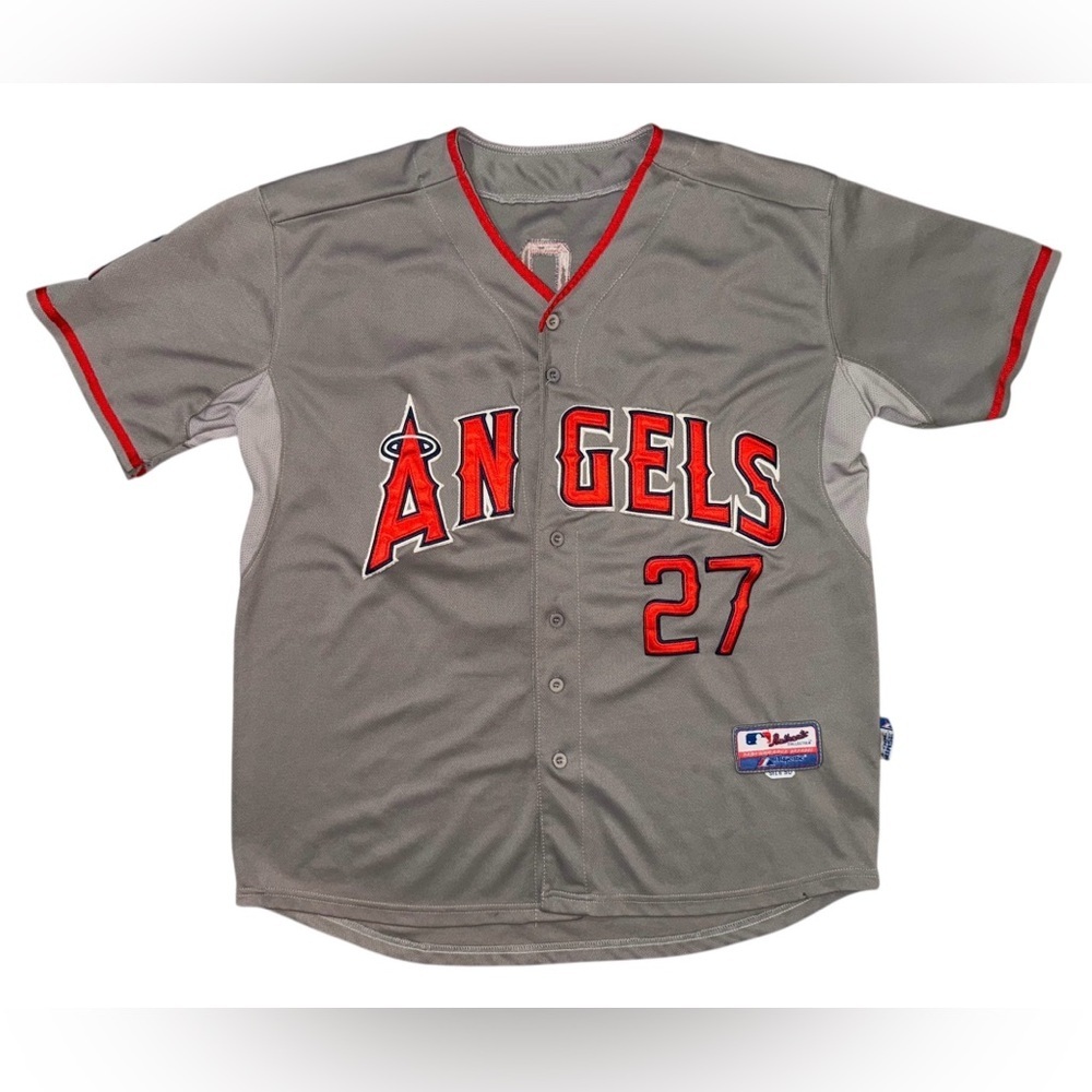 Majestic Mike Trout #27 Authentic Collection Performance Apparel MLB Jersey